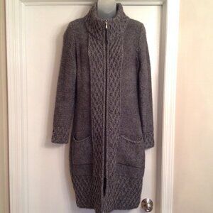 Anthropologie Elsamanda Chunky Long Sweater Cardigan Coatigan Wool Alpaca Blend